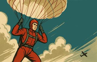 Первый стратосферный прыжок с парашютом